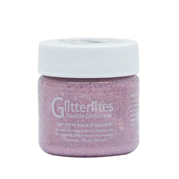 Angelus Flexible Glittercoat Glitter Paint, Candy Pink