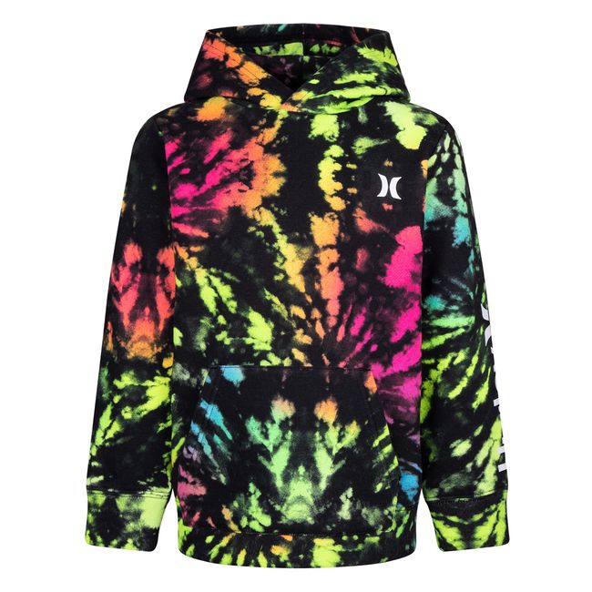 Hurley Boys' One and Only Pullover Hoodie, Multi Tie Dye, M