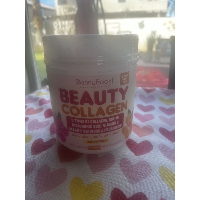 SKINNYBOOST Beauty Unflavored Collagen Ultimate Beauty Blend 5 Types + Sea Moss!