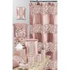 Sinatra Bath Set Shower Curtain With 12 Shower Hooks Blush