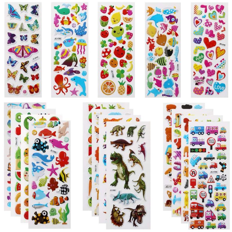 Vicloon 3D Stickers for Kids, 550+ Puffy Stickers Children Stickers 22 ...