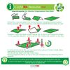 Cleartex Polypropylene Rectangular Foldable Chair Mat for Carpets - 35" x 46"