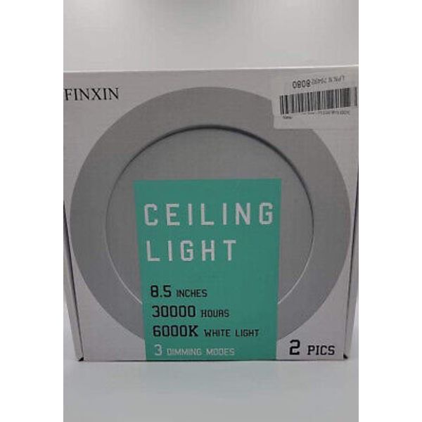 FINXIN LED Flush Mount Ceiling Light, 12W/18W Cool White 6000K Milk White Round