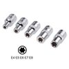 sourcing map 1/4-Inch Drive External Torx Shallow Socket Set E4 E5 E6 E7 E8 Cr-V Steel 5 Pcs