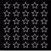 Clear 30 Star Iron-On Rhinestone Crystal Bead Gem Bling