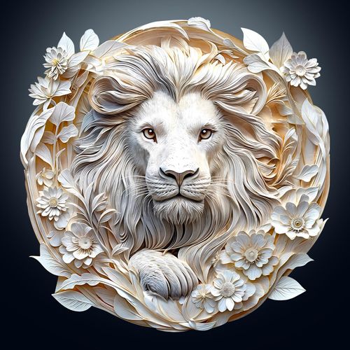 Wooden Puzzles for Adults, 3D Visual Effect Paper Lion Puzzle, Wood Puzzles Adult, Unique Animal Shape, Paper Sculpture Modern Art Puzzle, Gifts for Friend, Canvas Wall Art (S-8.5 * 8.3in-100 pcs)