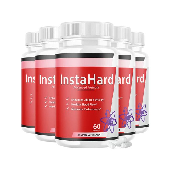 5-Pack InstaHard Capsules Extra Strength Insta Hard Supplement- 300 Capsules