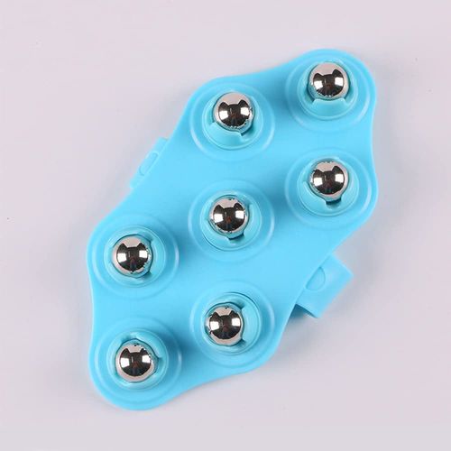 Massage Glove with Balls - Roller Ball Body Massage Glove, Portable Body Massager Massage Roller, Muscle Relax Slimming Body Massager, 7 x 360 Degree Rollers