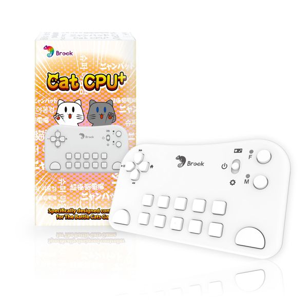 Brook Cat CPU Plus- Bluetooth Gaming Controller for The Battle Cats | Ergonomic Design, AI Auto-Deploy, Multi-Platform Compatible with iOS, Android, PC, MacOS