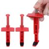 KIMISS 2PCS Bricklayer's Tool Kit: Brick Liner Runner & Wire Drawer, Masonry Leveling & Measuring Engineering Tools for Seamless Bricklaying (Red)