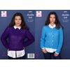 King Cole DK Knitting Pattern - 6093 Ladies Cardigan & Sweater