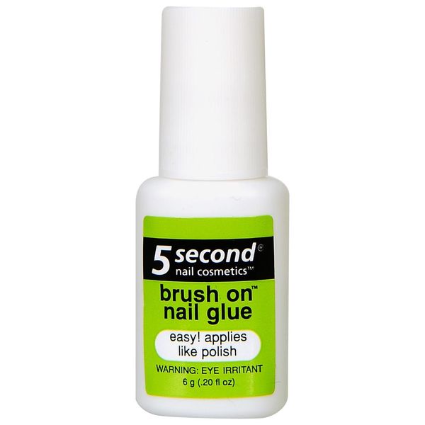 5 Second Nail Brush On Nail Glue, 6-Gram (Pack of 3)