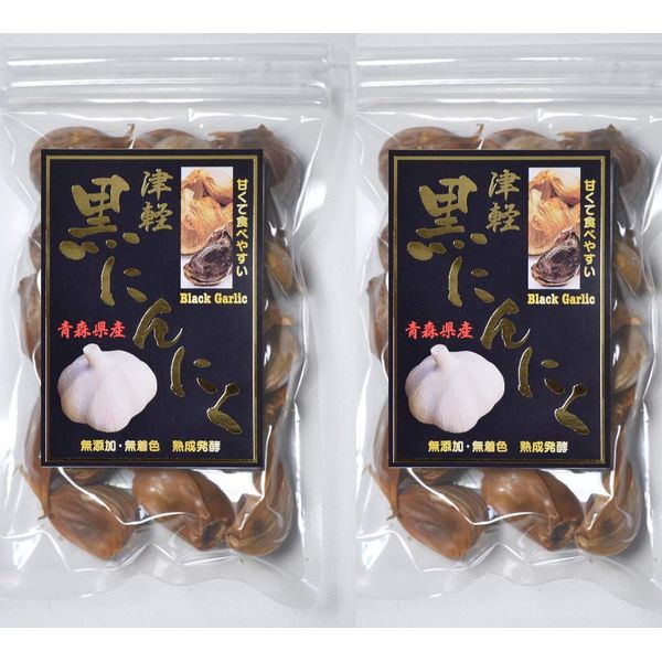 Black Garlic, 7.1 oz (200 g), 3.5 oz (100 g) x 2, Gourmet Street SHOP Tsugaru Black Garlic, Easy to Eat