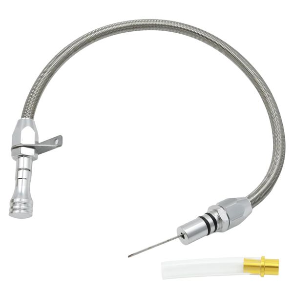 Newnessai Silver Flexable Dipstick, Replacement for GM, Replacement for Chevy Trans Flexable Dipstick 700R4-4L60E 4l80E