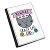 Beware Crazy Cat Girl Passport Holder Cover