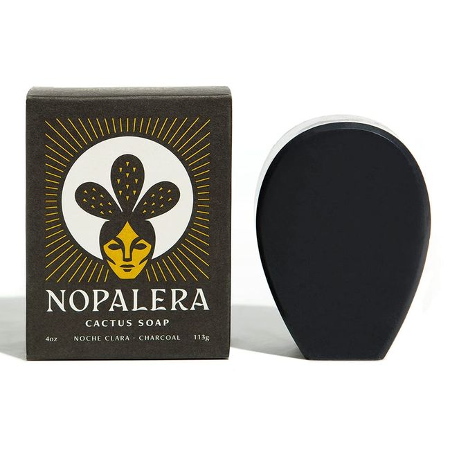 Nopalera Charcoal Bar Soap, Sage and Eucalyptus Essential Oils - Natural Body and Face Cleanser, Moisturizing and Exfoliating, Soft Skin Care Made With Clean, Vegan Ingredients, 4 oz