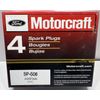 4 pack - Motorcraft SP-506 Spark Plugs - #AGSF34N