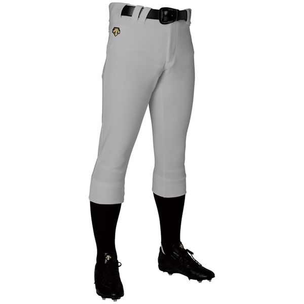 Descente DB-1019PB Men's Baseball Uniform Pants, Regular Fit Pants, Silver