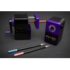 Swordfish ‘Pointi’ Desktop Manual Pencil Sharpener with Helical Blade and Auto Stop Function [40235], black
