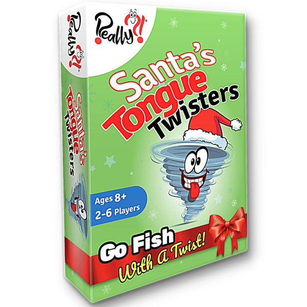 Really?! Santa’s Tongue Twisters Card Game, Christmas Games for Families, Fun Stocking Stuffer Idea, Holiday Party Game for Kids and Adults, Educational Gifts Under 10 Dollars