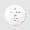 Gold Foil Wedding Monogram Stickers - Personalized Clear Envelope Seals - RW01