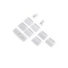 10PCS Alloy Car Window Lift Button Patch Silver Trim Kit For Jaguar XF 2012-2015