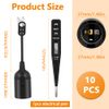 AUAUY 10 Pack E27 Renovation Socket, Lamp Holder with Cable, Construction Site Socket E27 + VDE Voltage Tester, E27 Lamp Socket with Plug-in Clamp, E27 Replacement Construction Lamp Socket, Black