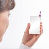 HORIUCHI MIRROR (Business Card Size Unbreakable Mirror), Safe and Safe, Unbreakable Stainless Steel Card Mirror, Purple Cord Included, Convenient for Checking Looks in Your Pocket, Cute, Cool, Makeup Mirror, For Sales, Going Out, Made in Japan