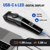 SUPRENT Beard Trimmer for Men Waterproof, IPX7 Professional Mustache Trimmer, 39 Built-in Adjustable Precise Lengths, Cordless USB C Rechargeable & LED Display