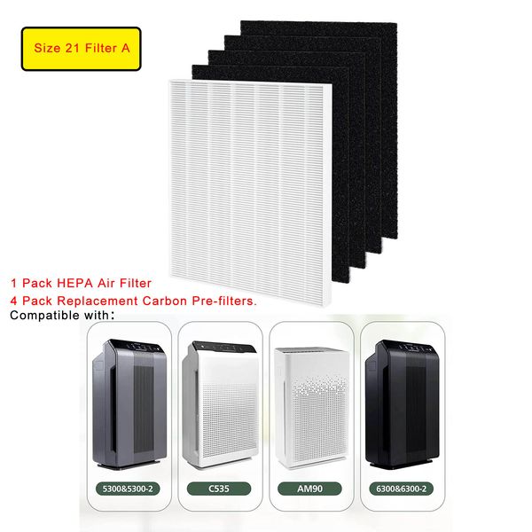 115115 Hepa filter replacement for winix wac6300 6300-2 P300, 5000