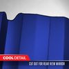 Car Sun Shade Standard Reversible Folding Windshield Cover, Reflective Blue Foil