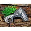 Custom Steel Viking Axe, Axe High Carbon Steel Sheath Viking Enraved