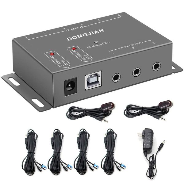 Infrared Remote Control Extender Kit Repeater System Control Multiple Devices Hidden IR 2 in 8 Out Support 20kHz 60kHz