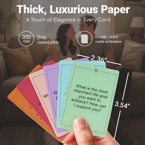 Deeper Connection, Couples Conversation Cards with 150 Deep Questions to Build Intimacy & Trust, Relationship Card Game for Date Nights, Wedding, and Anniversary Gifts