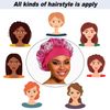 4PCS Silk Bonnet Satin Bonnet Silk Sleep Cap for Sleeping, Hair Bonnet for Sleeping Bonnets for Black Women, Wide Band Silk Bonnet for Curly Hair