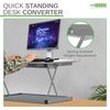 Small Standing Desk Converter for Laptops Desktop adjustable height stand riser