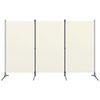 CHARMMA 3-Panel Room Divider Cream White 102.4"x70.9"