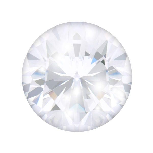 Quiges Interchangeable Mini Coin 12mm Transparent Round Cubic Zirconia
