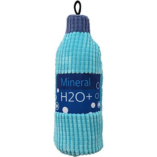 SCOOCHIE PET PRODUCTS 475 Water Bottle with Squeaker Blue, 8", Blue