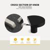 goldenwarm 10Pack Black Drawer Knobs Round Black Kitchen Cupboard Knobs Aluminum Alloy