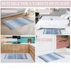 100% Cotton Gradiation Collection Machine Washable 3-Pcs Set with Runner, Blue