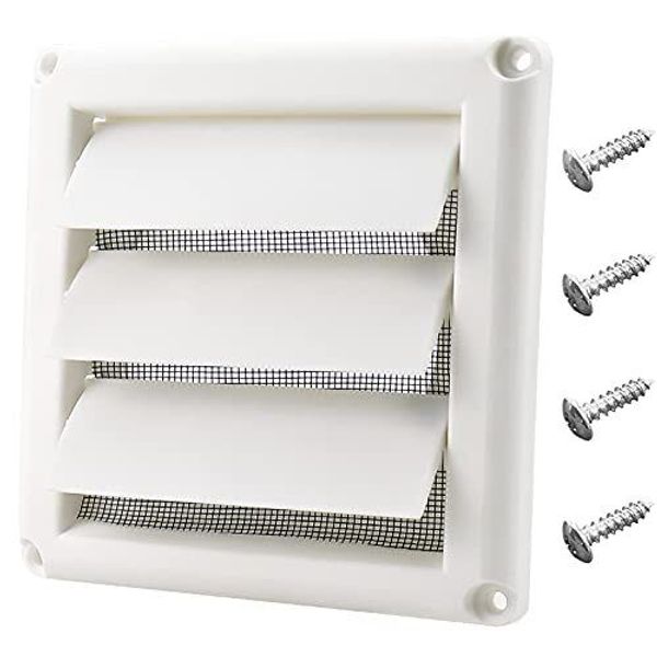 4" Louvered Vent Cover for Exterior Wall Vent Hood Outlet 4" Dryer vent cover