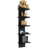 5 Tier Wall Shelf Unit with Hooks, Vertical Column Utility Shelving for Home Dec