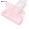 KADS Plastic Transparent Empty Nail Storage Box Manicure Equipment Decoration Tools Case (PINK)