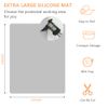 HOTUT Silicone Mat, 50x40 cm Non-stick Heat Resistant Countertop Mat, Rectangular, Grey