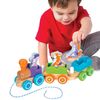 Melissa & Doug First Play Wooden Rocking Farm Animals Pull Train