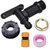 HoitoDeals Strong Plastic Water Butt Tap Replacement Kit Hosepipe Rain Barrel Thread (1 Set Black)