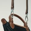 Leather bag strap，Mini bag leather shoulder strap，For Longchamp leather wallet strap replacement conversion kit (Dark Blue)
