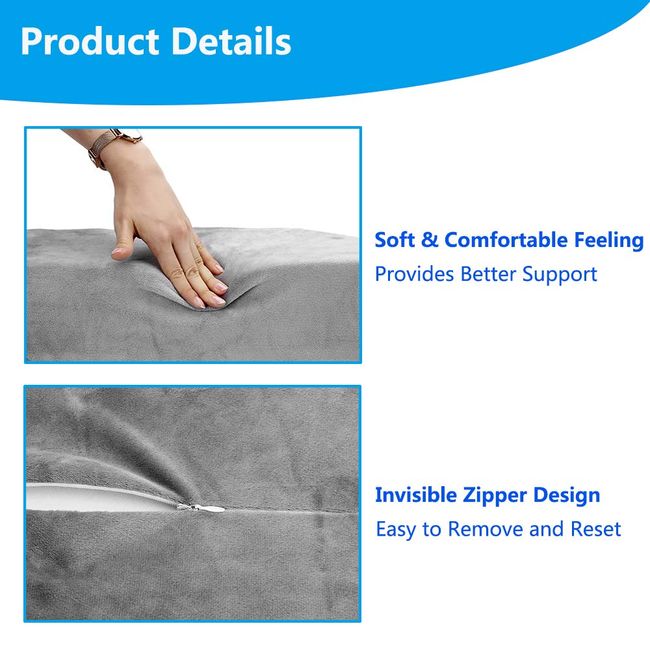 Elevated Leg Rest Wedge Pillow :: foot and leg positioning foam wedge