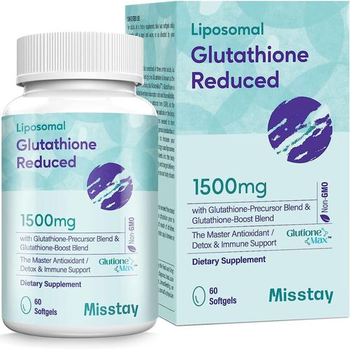Wawa Market Misstay Liposomal L Glutathione GSH 1500mg 60 Tablets Antioxidant Immune System Skin Aging Health Care 1 Pack, 3 Packs